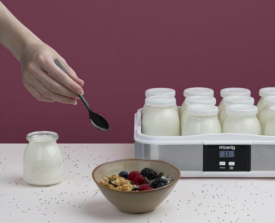 H. Koenig ELY120 - Yoghurtmaker - 12 potjes van H. Koenig — afbeelding 4