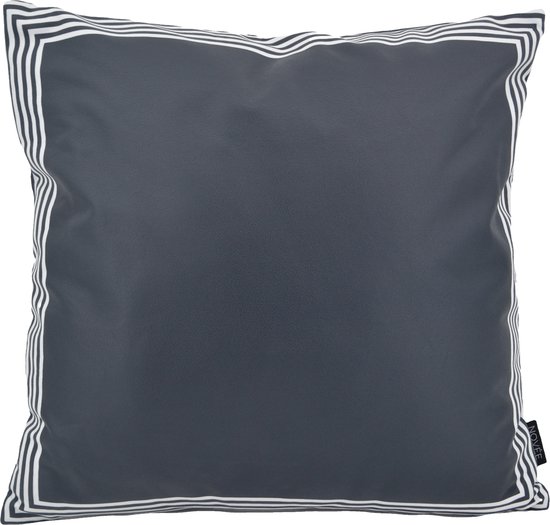 Zwart/Wit Vierkant - Outdoor Kussenhoes | Polyester / Waterafstotend | 45 x 45 cm