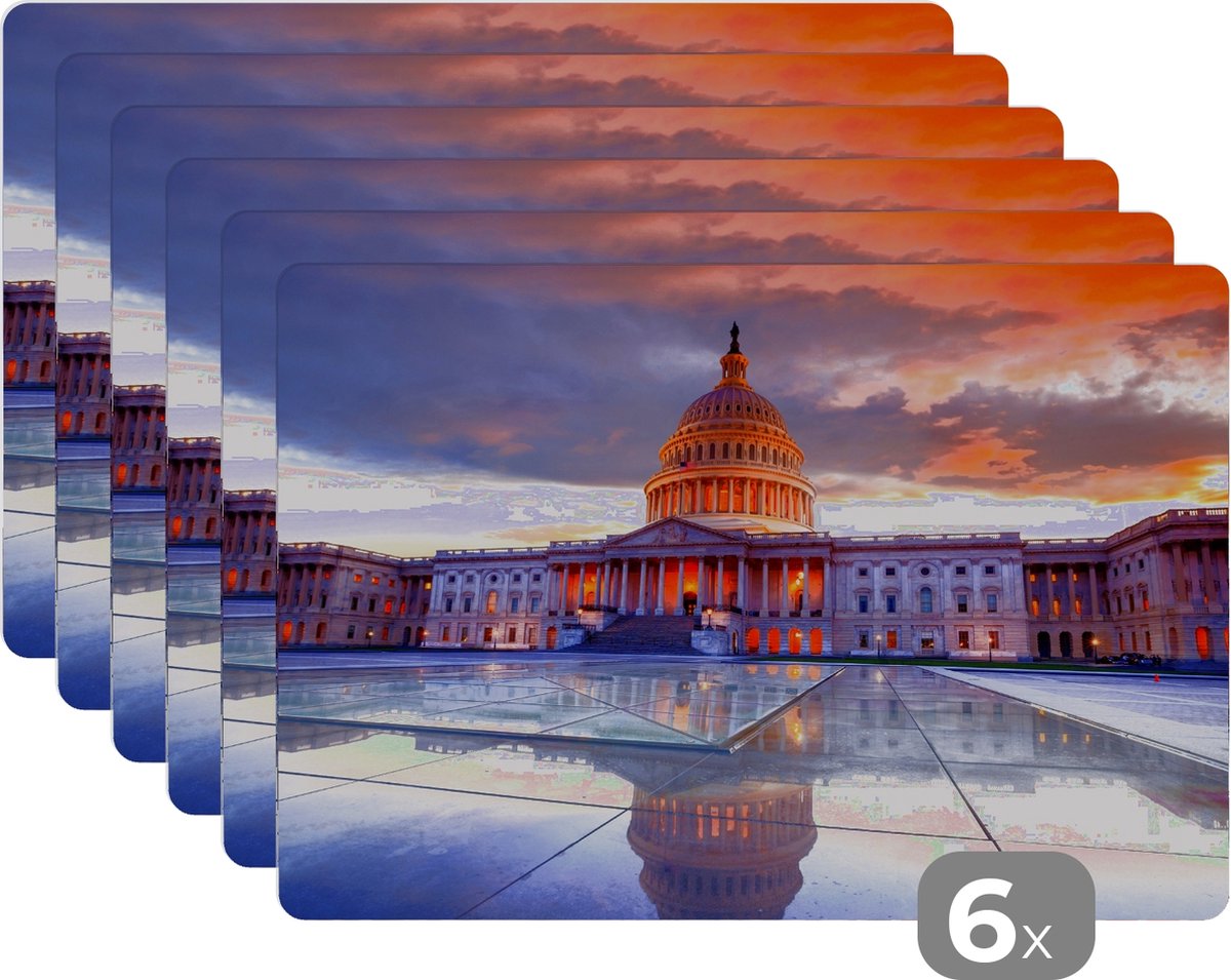 Placemats Capitool Amerika Washington Plein Onderleggers