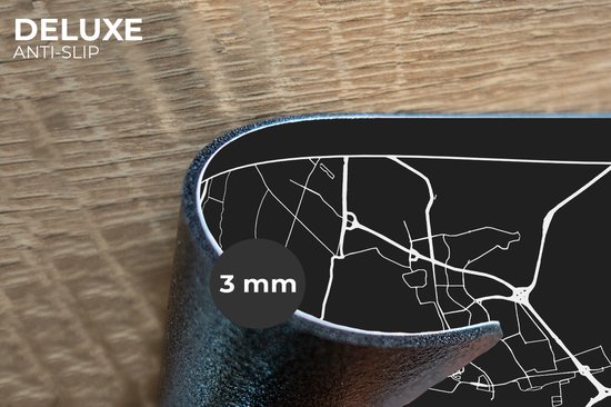 Placemat - Placemats kunststof - Plattegrond - Kaart - Zaanstad - Stadskaart - 45x30 cm - 6 stuks - Hittebestendig - Anti-Slip - Onderlegger - Afneembaar