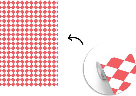 Motif échiquier rouge 160x240 cm