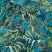 DUTCH WALLCOVERINGS Behang Paradise Flower blauw