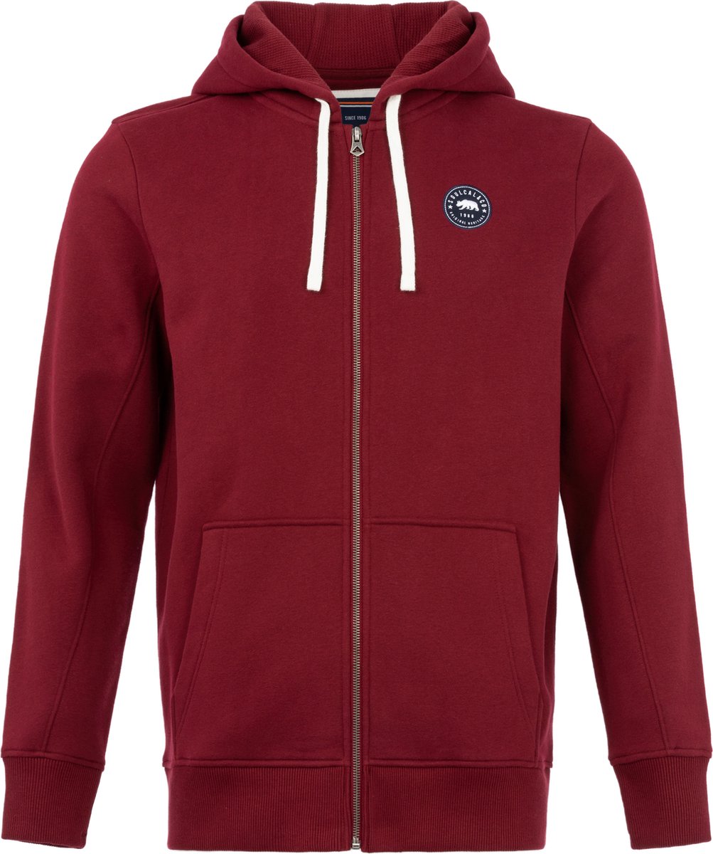 SoulCal Sweater met rits en capuchon - Vest - Heren - Donkerrood - maat S