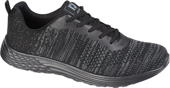 Rdek SHARK Baskets en maille textile pour homme Noir/Gris