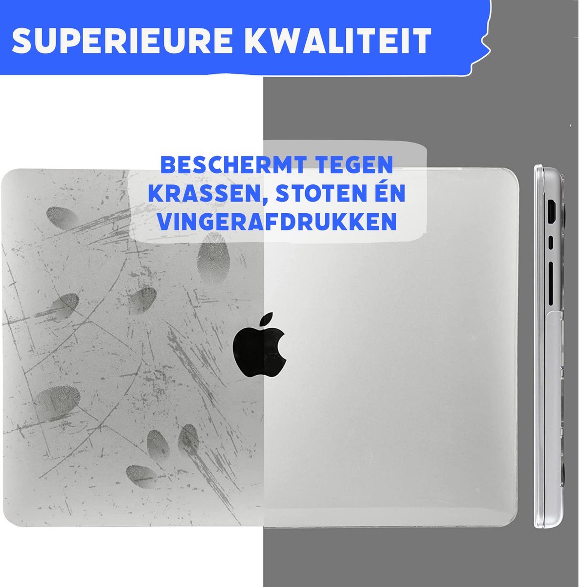 Coque Macbook Air M1 2020/2021 avec protection d'écran Macbook Air (A2337)  - Coque | bol