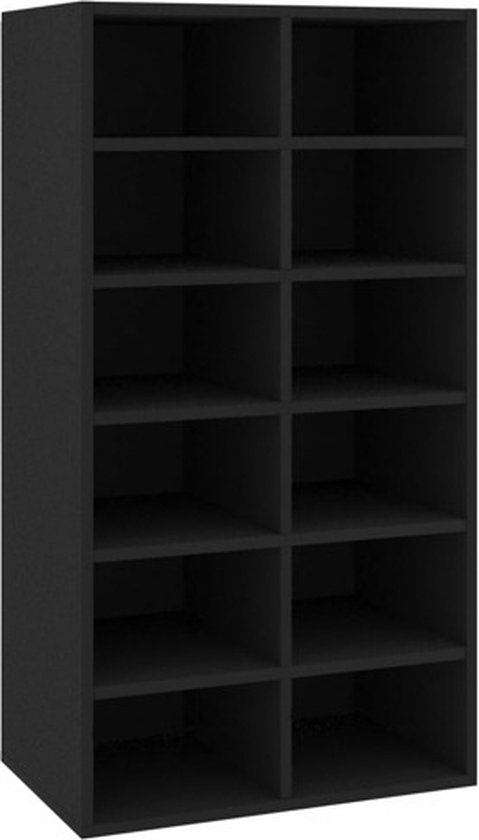Barcelona opzettelijk bros vidaXL Schoenenrek 54x34x100.5 cm bewerkt hout zwart | bol.com