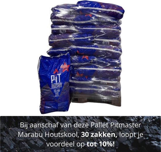 Pallet Pitmaster Marabu Houtskool - 36 zakken