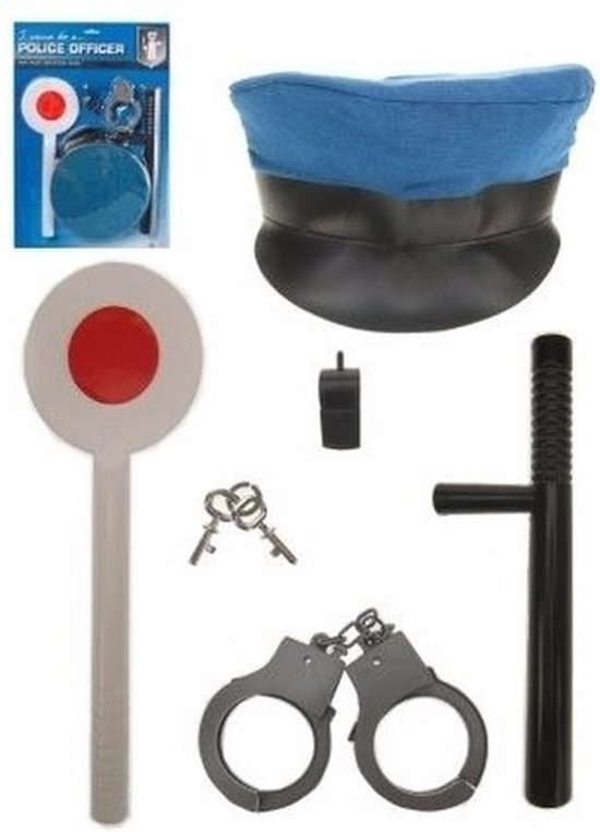 Foto: Politie verkleed accessoires set 5 delig speelgoed carnaval kinderen