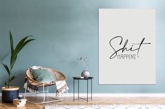 Tableau sur toile Proverbes - Citations - Ça arrive - 120x160 cm - Décoration murale XXL