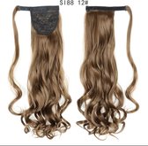 WrapAround Paardenstaart Extension | Lang Krullend Golvend | Ponytail Extensions - 56 cm Bruin 12