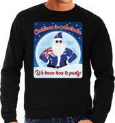 Foute Australie Kersttrui / sweater - Christmas in Australia we know how to party - zwart voor heren - kerstkleding / kerst outfit XL