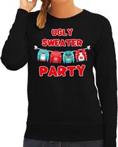 Ugly sweater party Kerstsweater / kersttrui zwart voor dames - Kerstkleding / Christmas outfit XL