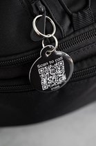 Travel Tag met QR-code en NFC (medium) | Voor al jouw voorwerpen | Anoniem, makkelijk en veilig | LOST ITEM? WE GOT YOU! | Zwart