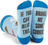Chaussettes d'intérieur Funny Chaussettes Cookies - Cute Home Socks AntiSlip Women and Men - If You Can Read This Cookies - 37 à 45 - Cadeau