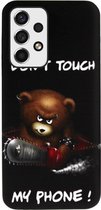 ADEL Siliconen Back Cover Softcase Hoesje Geschikt voor Samsung Galaxy A53 - Don't Touch My Phone Beren
