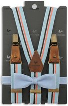Sir Redman - Bretels met strik - kids bretels combi pack Denim Buddy - lichtblauw