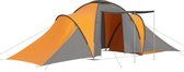 vidaXL Tent 6-persoons grijs en oranje