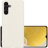 Hoes Geschikt voor Samsung A13 5G Hoesje Cover Siliconen Back Case Hoes - Wit
