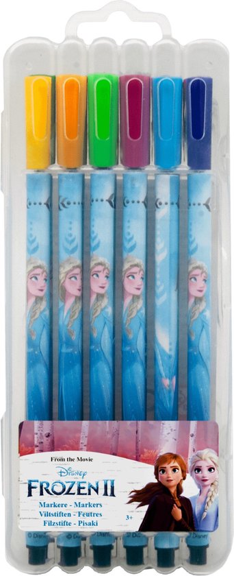 Disney - Frozen - Kleurstiften - viltstiften - 12 stuks