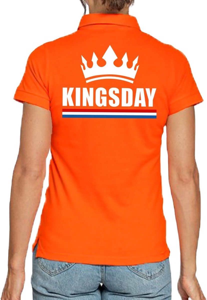 Koningsdag poloshirt / polo t-shirt Kingsday oranje voor dames - Koningsdag kleding/ shirts XL