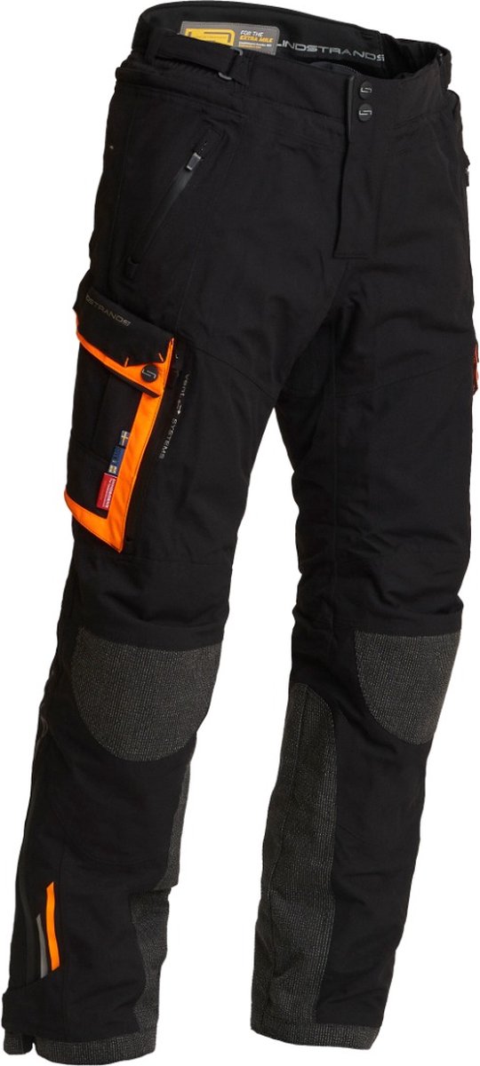 Lindstrands Textile Pants Sunne Black Orange 50