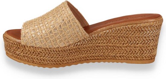 Hush Puppies dames slipper Riazza wit GOUD 41