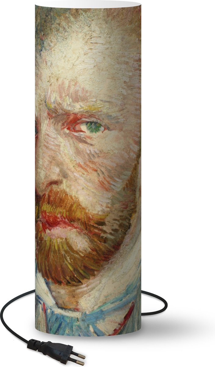 Lamp - Nachtlampje - Tafellamp slaapkamer - Zelfportret - Vincent van Gogh - 50 cm hoog - Ø15.9 cm - Inclusief LED lamp