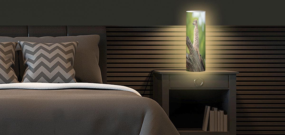 Lamp - Nachtlampje - Tafellamp slaapkamer - Stokstaartje - Tak - Boom - 50 cm hoog - Ø15.9 cm - Inclusief LED lamp