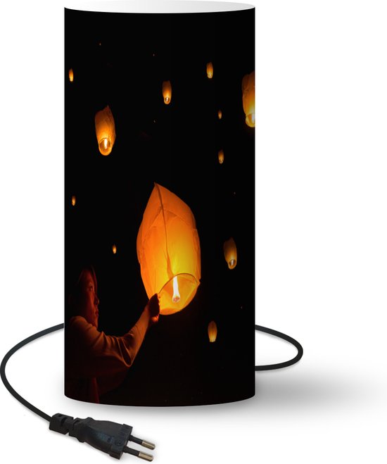 Lamp Chinees nieuwjaar - Papieren wensballonnen lamp - 33 cm hoog - Ø16 cm  - Inclusief... | bol.com