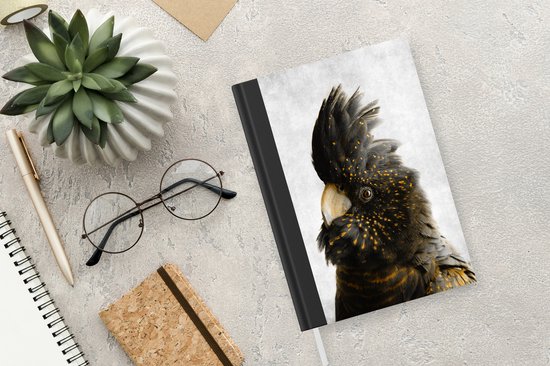 Carnet - Carnet d'écriture - Cacatoès - Vogel - Or - Carnet - Format A5 - Bloc-notes