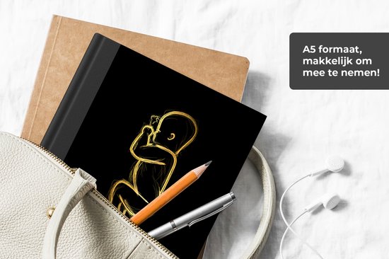 Cahier - Cahier d'écriture - Me voilà ! - Bébé - Naissance - Citations - Proverbes - Carnet - Format A5 - Bloc-notes