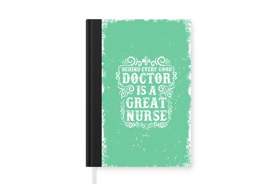 Notitieboek - Schrijfboek - Vintage - Dokter - Tekst - Notitieboekje klein - A5 formaat - Schrijfblok