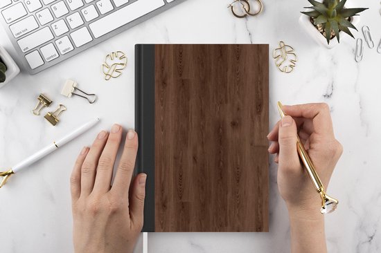 Carnet - Carnet d'écriture - Marron - Motifs - Bois - Carnet - Format A5 - Bloc-notes