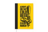 Carnet - Carnet d'écriture - Bières - Vintage - Tap - Carnet - Format A5 - Bloc-notes