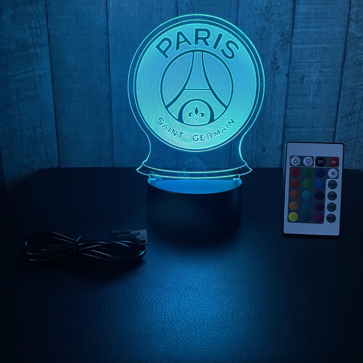 LED veilleuse FC Paris Germain Football Club 3D enfants enfants