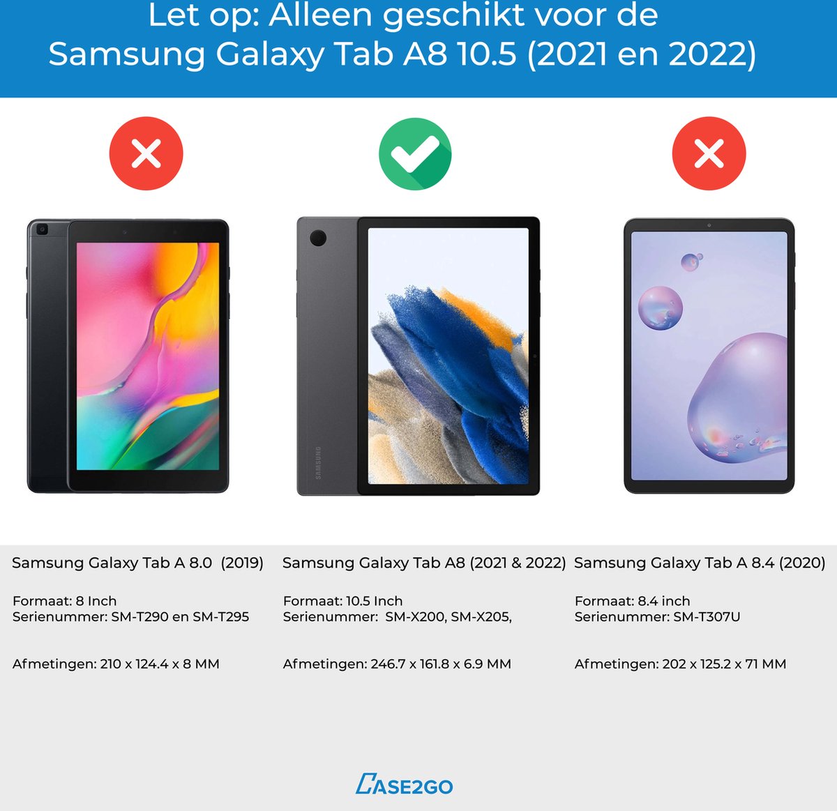 Samsung Galaxy Tab A8 2022 & 2021 (10.5 Hoes - Schokbestendige met handvat... | bol.com