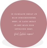 WallCircle - Wandcirkel ⌀ 90 - Trouwen - Dochter - Quotes - Ronde schilderijen woonkamer - Wandbord rond - Muurdecoratie cirkel - Kamer decoratie binnen - Wanddecoratie muurcirkel - Woonaccessoires