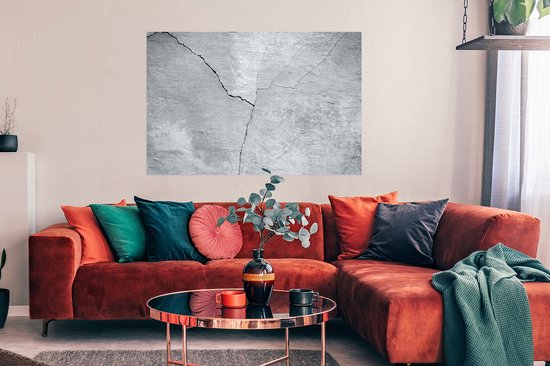 Affiche Béton - Fissure - Grijs - 120x80 cm