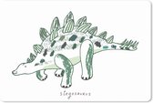 Muismat XXL - Bureau onderlegger - Bureau mat - Kinderkamer - Dinosaurus - Stegosaurus - Jongetje - Meid - Kindjes - 120x80 cm - XXL muismat