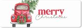 Muismat XXL - Bureau onderlegger - Bureau mat - Kerst - Kerstkrans - Spreuken - Quotes - Merry Christmas - 90x30 cm - XXL muismat