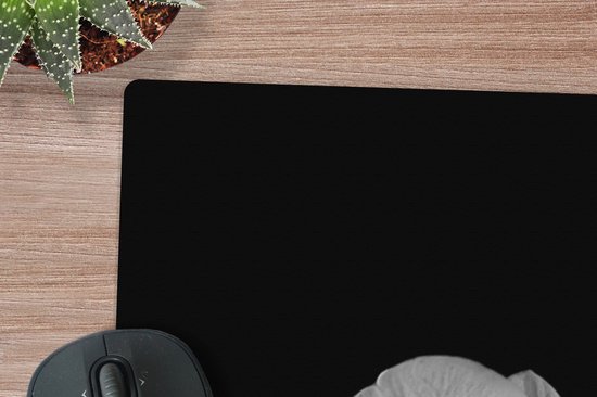 Tapis de souris XXL - Sous-main - Tapis de bureau - Orchidée - Fleurs - Zwart - Wit - Nature morte - 120x60 cm - Tapis de souris XXL
