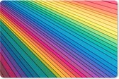 Muismat XXL - Bureau onderlegger - Bureau mat - Regenboog gekleurd papier - 120x80 cm - XXL muismat