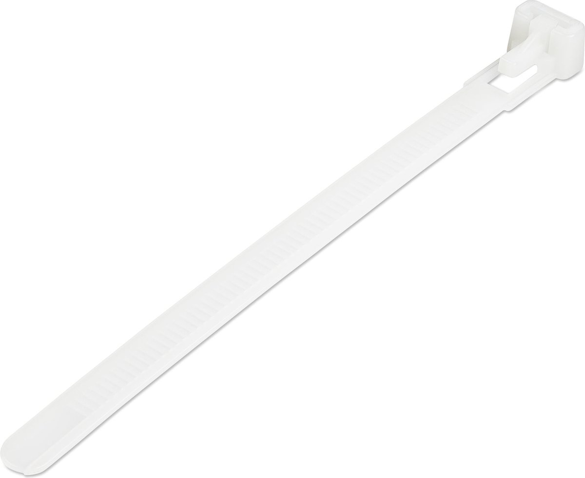 StarTech 120 mm Witte Herbruikbare Kabelbinders 100 stuks
