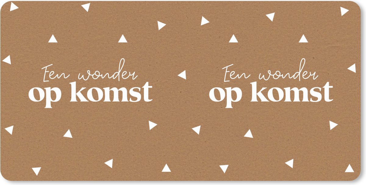 Muismat XXL 80x40 cm - Bureau onderlegger - Bureau mat Zwangerschap aankondiging - Quotes - Baby - Spreuken - Een wonder op komst - Bureaumat - Gaming mousepad xl - Bureaulegger groot - Computer deskmat