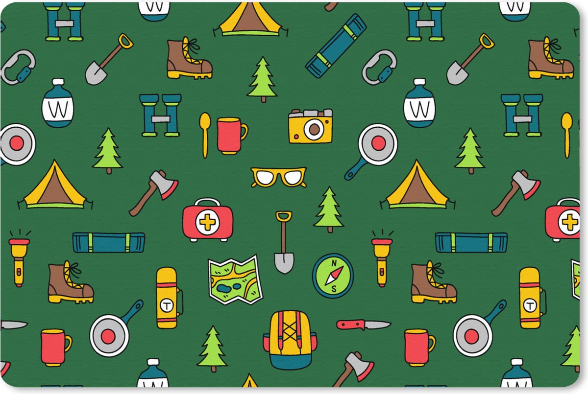 Muismat XXL - Bureau onderlegger - Bureau mat - Kamperen - Tent - Bijl - Backpack - 120x80 cm - XXL muismat