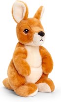 Pluche knuffel dieren wallaby kangoeroe 27 cm - Knuffelbeesten speelgoed