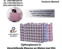 6-Stuks XXXL Verhuistassen en Reistassen in Verschillende Kleuren met Rits
