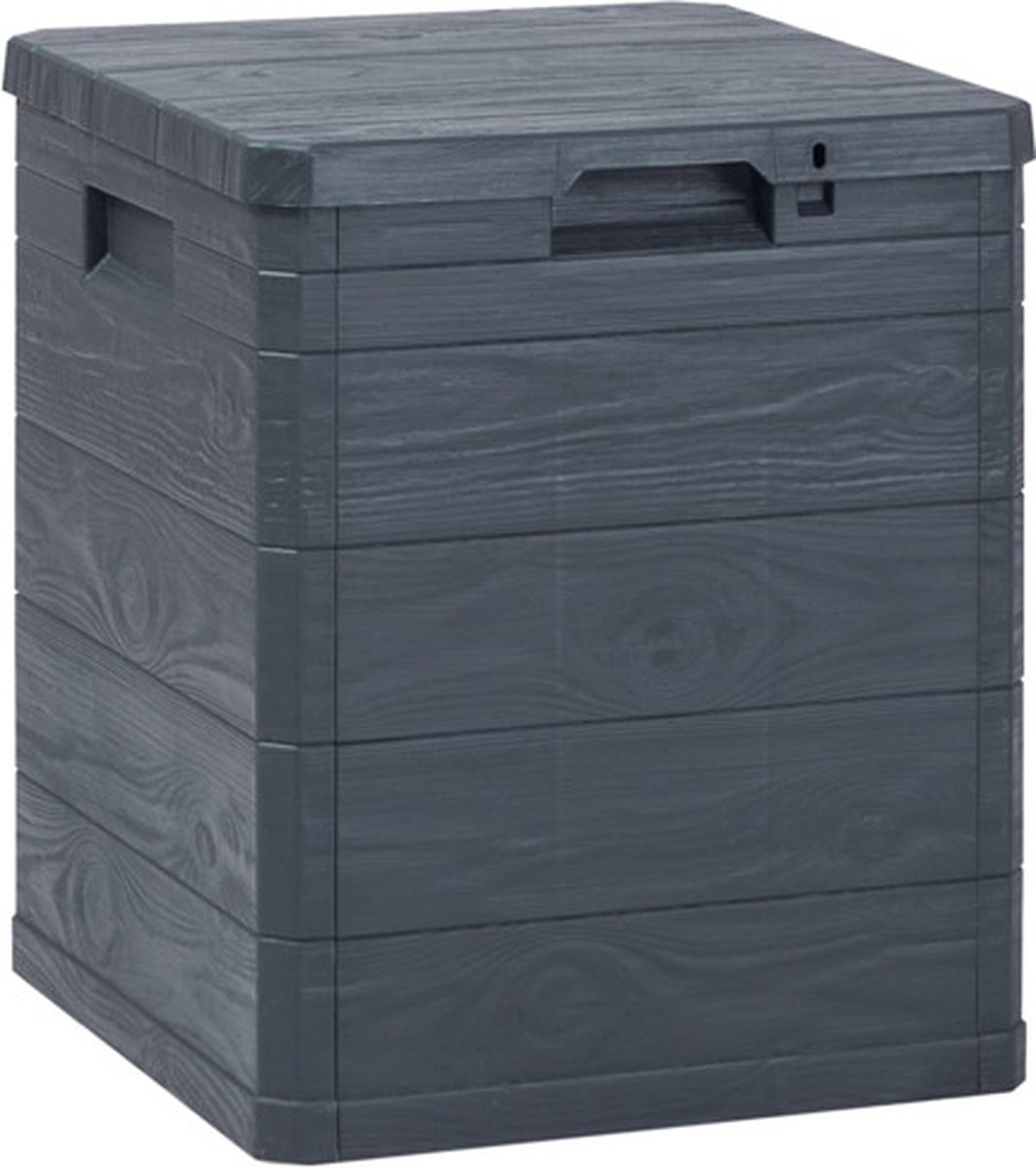 vidaXL Kussenbox 77,5x44,5x53 cm polypropeen bruin, opbergbox, tuinkist, opbergdoos, opbergbox tuin, tuinbox, tuinkussenbox, tuinkussens opbergbox