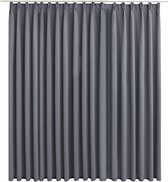 vidaXL - Gordijn - verduisterend - met - haken - 290x245 - cm - grijs