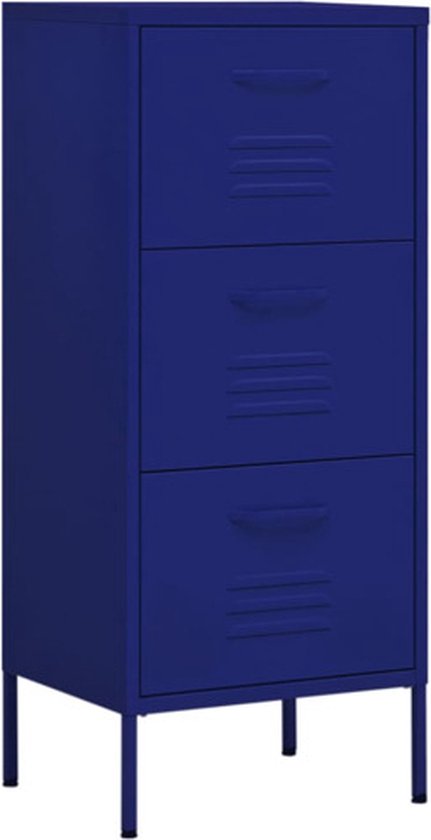 vidaXL-Opbergkast-42,5x35x101,5-cm-staal-marineblauw